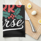 Verpleegster Kerst Vrolijk Verpleegster Verpleegku Theedoek (Quarter Fold)