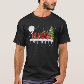Verpleegster Kerstboom Licht Luipaard Kerstman Hoe T-shirt