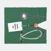 Verpleegster Kerstcadeau Fleece Deken (Voorkant (Horizontaal))