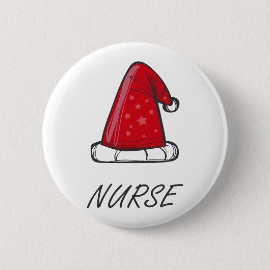 Verpleegster Kerstmis 4 Ronde Button 5,7 Cm (Voorkant)