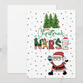 Verpleegster Kerstmis met Sinterklaas Feestdagenkaart (Voorkant / Achterkant)