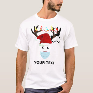 Verpleegster Kerstmis rendieren met stethoscoop T-shirt