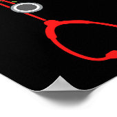 Verpleegster Kerstmis Stethoscoop Verpleegkundigen Poster (Hoek)