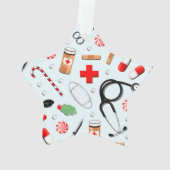 Verpleegster Kerstmis vakantie aandenken Ornament (achterkant)