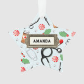 Verpleegster Kerstmis vakantie aandenken Ornament (voorkant)