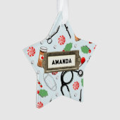 Verpleegster Kerstmis vakantie aandenken Ornament (voorkant)