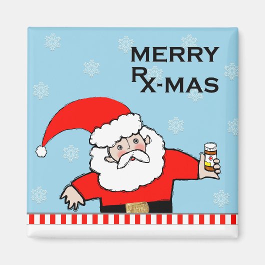 Verpleegster Kerstvakantie Magneet (Voorkant)