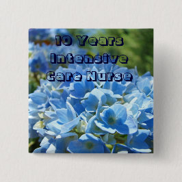 Verpleegster knopen Intensive Care Knop Hortensia' Vierkante Button 5,1 Cm