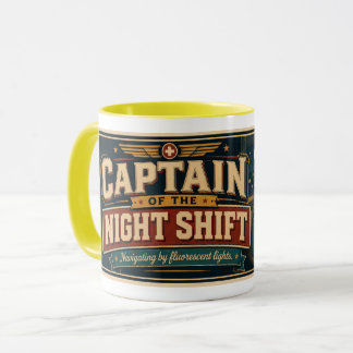 Verpleegster koffiemok voor nachtdienst verpleegst mok