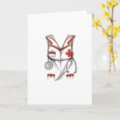 Verpleegster Kostuum Kaart (Gele Bloem)