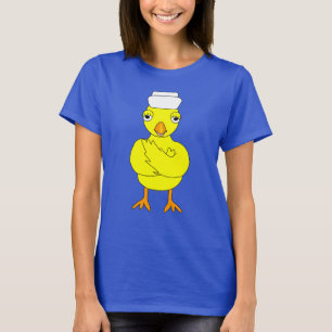 Verpleegster kuiken armen gevouwen t-shirt