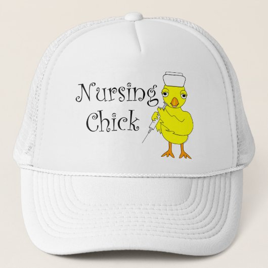 Verpleegster Kuiken Tekst Trucker Pet (Voorkant)