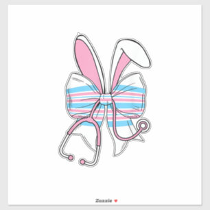 Verpleegster Labor En Bevalling Paashaas Oren Baby Sticker