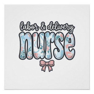 Verpleegster Labor en Bevalling Vintage Blouse Blo Perfect Poster