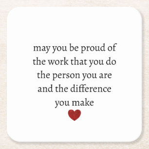 Verpleegster lerares moeder waardering trots Dank Kartonnen Onderzetters