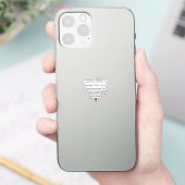 Verpleegster lerares moeder waardering trots Dank Sticker (Telefoon)