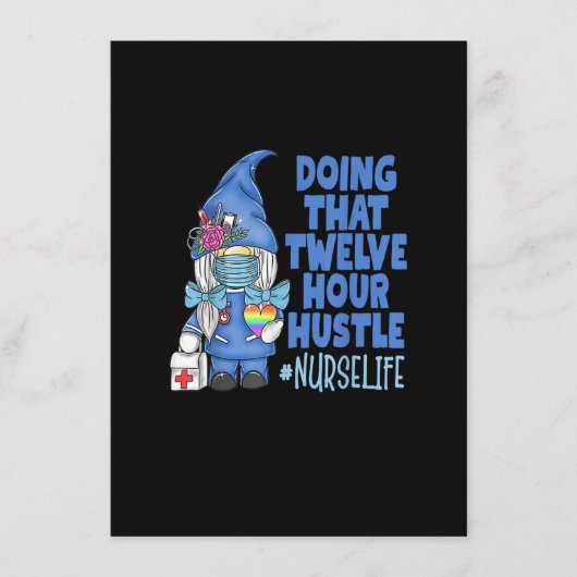 VERPLEEGSTER Leven Die Twaalf Uur Hustle Kabouter Kaart (Voorkant)