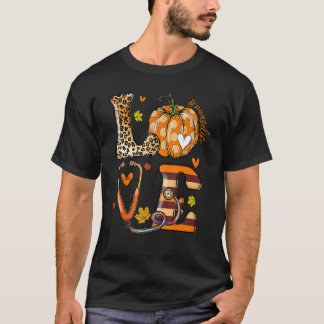 Verpleegster Leven  Hallo Herfst Pompoen Verpleegs T-shirt