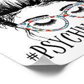 Verpleegster Leven Leuk Messy Bun Vrouw Geestelijk Poster (Hoek)