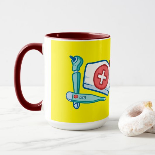 Verpleegster Leven Lieven Mok (Met donut)