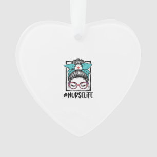 Verpleegster Leven Rommelige Knot Regenboog Boog V Ornament