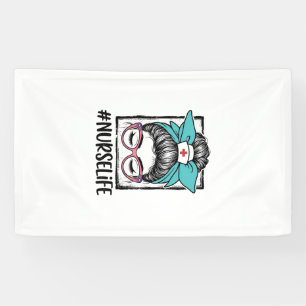 Verpleegster Leven Rommelige Knot Regenboog Boog V Spandoek