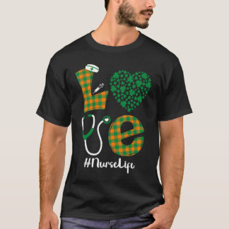 Verpleegster Leven St. Patrick's Ierse Klavertjes T-shirt