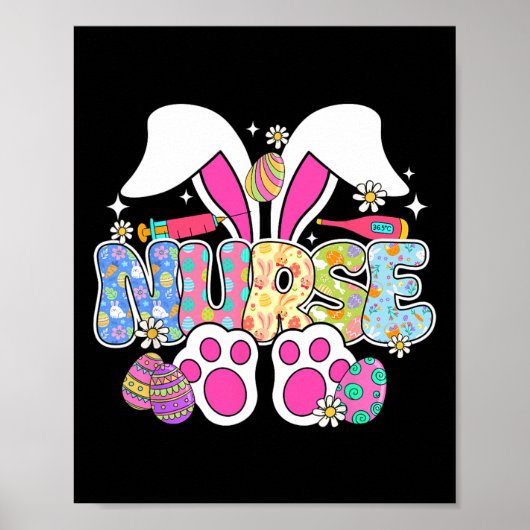 Verpleegster Leven Stethoscoop Verpleging Cute Paa Poster (Voorkant)