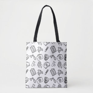 Verpleegster Levens Icoon Patroon Boodschappentas Tote Bag