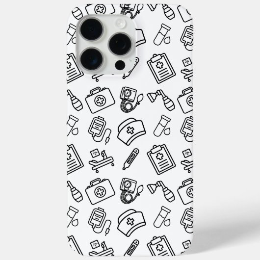 Verpleegster Levenspictogram Patroon Case-Mate iPh iPhone Case (Achterkant)