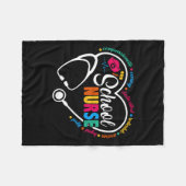 Verpleegster  Liefde Hart Verpleegster Leven Fleece Deken (Voorkant (Horizontaal))