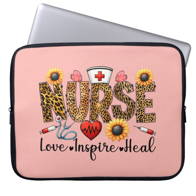 Verpleegster, liefde, inspiratie, genezen laptop m sleeve (Voorkant)
