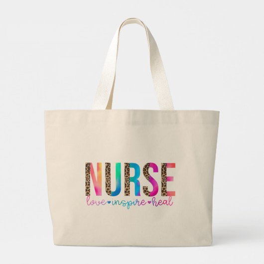 Verpleegster - Liefde, Inspiratie, Genezing in Reg Grote Tote Bag (Achterkant)