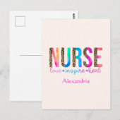 Verpleegster - Liefde, Inspireren, Genezen Briefkaart (Voorkant / Achterkant)