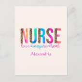 Verpleegster - Liefde, Inspireren, Genezen Briefkaart (Voorkant)