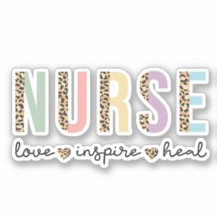 Verpleegster Liefde Inspireren Genezen Luipaardpri Sticker
