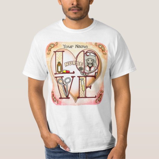 Verpleegster Liefde T-shirt (Voorkant)