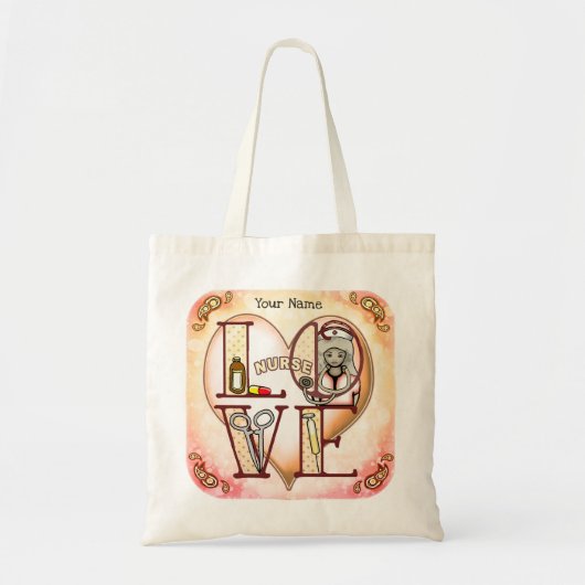 Verpleegster Liefde Tote Bag (Voorkant)