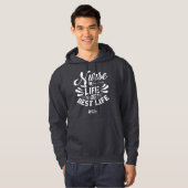 Verpleegster Life Donkergekleurde Hoodie (Voorkant volledig)
