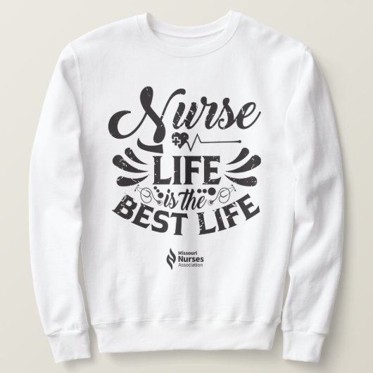 Verpleegster Life Lichtgekleurd sweatshirt (Design voorkant)