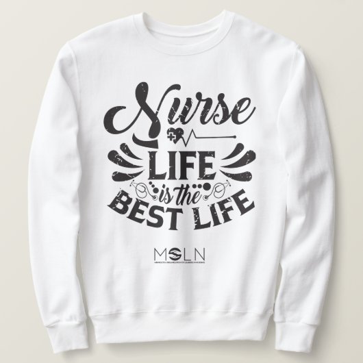 Verpleegster Life Lichtgekleurd sweatshirt (Design voorkant)