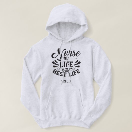 Verpleegster Life Lichtgekleurde Hoodie (Design voorkant)