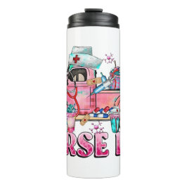 Verpleegster Life Roze Truck Thermische Tumbler Thermosbeker