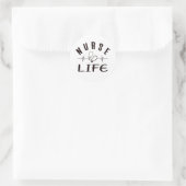 Verpleegster Life Wit Classic Ronde Sticker (Tas)