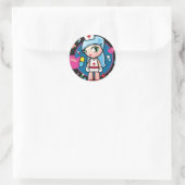 Verpleegster Lolita Ronde Sticker (Tas)