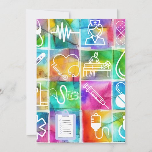 Verpleegster Love Feestdagenkaart (Voorkant)