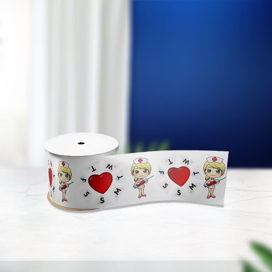 Verpleegster Love Hart Satijnen Lint