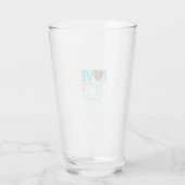 Verpleegster Love Luipaard Stethoscoop Vectorontwe Glas (Achterkant)