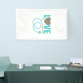 Verpleegster Love Luipaard Stethoscoop Vectorontwe Spandoek (Beurs)