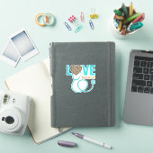 Verpleegster Love Luipaard Stethoscoop Vectorontwe Sticker (iPad Cover)